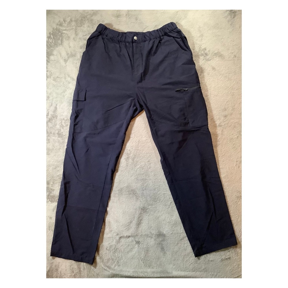 Outdoor Sports Men's XXL‎ Hiking Pants Navy Blue Stretch Cargo Lightweight